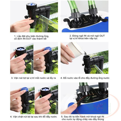 Lọc thùng Sunsun Frequency HW ZW 3000, 5000 tích hợp UV bơm điện tử chỉnh dòng