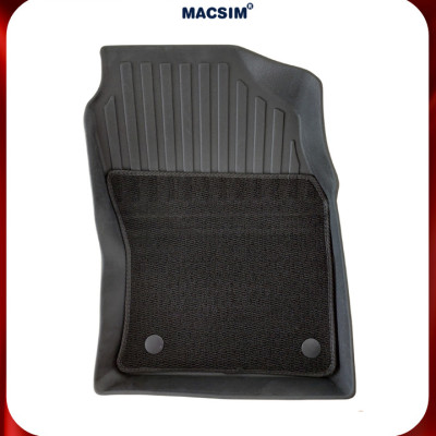 Thảm lót sàn ô tô 2 lớp cao cấp dành cho xe Toyota Cross 2020 - tới nay (sd) nhãn hiệu Macsim chất liệu TPE màu đen