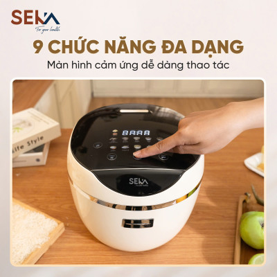 Nội Cơm Điện Tách Đường SEKA SK1009 (Model 2024) - Dung Tích 1,8L, Lòng Nồi inox, Hàng Chính Hãng