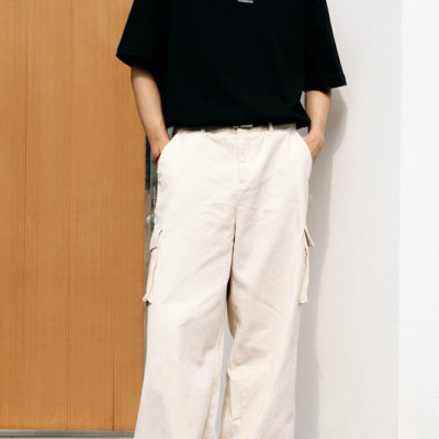 Quần Cargo ROUTINE Túi Hộp Ống Rộng Trơn Form Wide Leg - 10S24PCA003 | LASTORE MENSWEAR