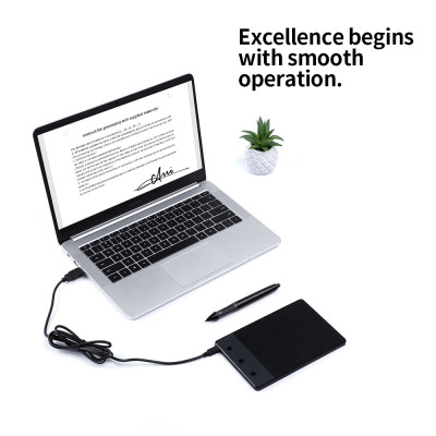 Máy tính bảng vẽ đồ họa chuyên nghiệp Huion H420 với 3 phím tắt 2048 mức Độ nhạy áp lực Bút 4000LPI