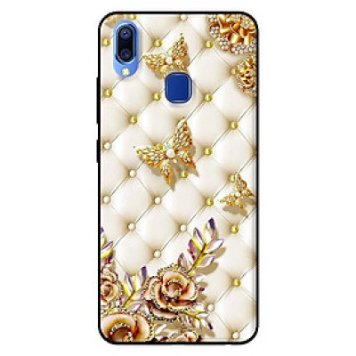 Ốp lưng in cho Vivo Y95 mẫu Bướm Vàng Giả Da - Hàng chính hãng