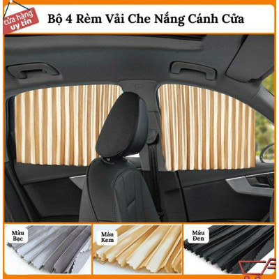 Bộ 04 rèm vải che nắng ô tô có gắn nam châm