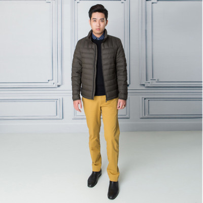 Quần kaki nam ALIGRO chất liệu kaki mềm mịn cao cấp dáng slimfit màu vàng ALGK019