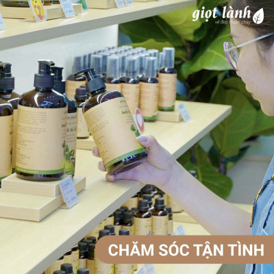 Bộ dầu gội bưởi bồ kết - Xịt tóc tinh dầu bưởi, hỗ trợ kích mọc tóc, giảm gãy rụng Giọt Lành