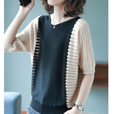 Áo len mỏng nữ Tay lỡ  Cổ tim Thanh lịch Form rộng Ulzzang Hàn Quốc Mẫu mới Thu Đông Haint Boutique Al33