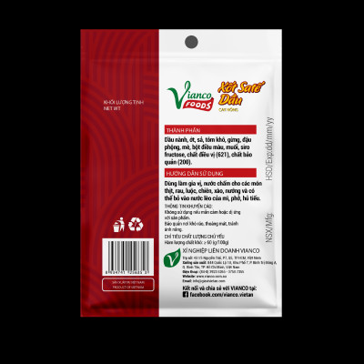 Xốt Satế Dầu ViancoFoods Việt Ấn (03 gói x 18gr)