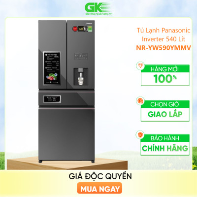 Tủ lạnh Panasonic 4 cánh ngăn đá dưới 540L NR-YW590YMMV - Hàng Chính Hãng