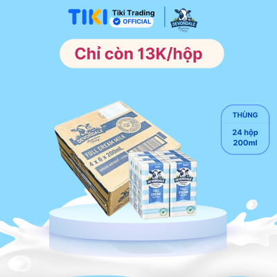 Thùng 4 Lốc Sữa Nguyên Kem Devondale Fullcream (4 x 6 x 200Ml)