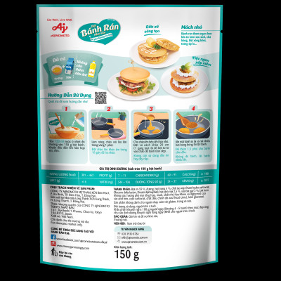 Lốc 2 gói Bột Bánh Rán Pha Sẳn Vị Phô Mai Ajinomoto (150g/Gói)