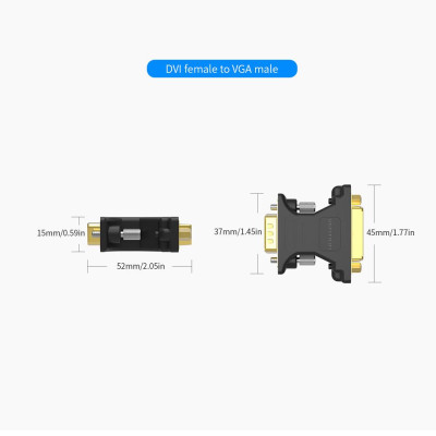 VENTION DVI to VGA Adapter DVI 24+5 Female to VGA Male Converter for PC Graphic Card Displayer Projector