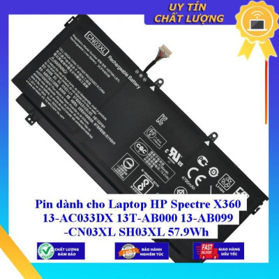 Pin dùng cho Laptop HP Spectre X360 13-AC033DX 13T-AB000 13-AB099 -CN03XL SH03XL 57.9Wh - Hàng Nhập Khẩu New Seal