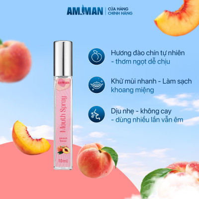 Xịt Thơm Miệng AM-MAN MOUTH SPRAY 10ml Cho Nam Nữ Vị Trái Cây Tự Nhiên Cho Hơi Thở Thơm Mát