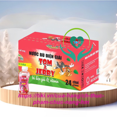 Nước bù điện giải Tom and Jerry ( vị dâu) Alkari , thùng 24 chai x 250ml
