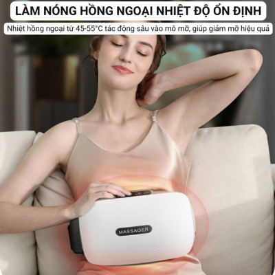 Máy massage bụng đa năng BM-B46 [BẢO HÀNH 12THÁNG] Tích hợp đá nóng HIMALAYA giúp tan mỡ bụng, chân, đùi