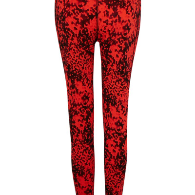 Quần Legging Nữ Just Feel Free H6840 - Cam Họa Tiết Đen